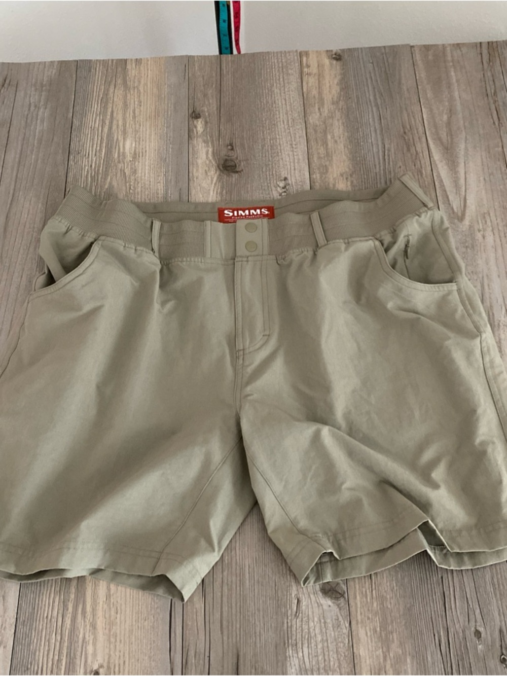 Simms Mens Versatile Fishing Hiking Shorts Elastic Waist XL